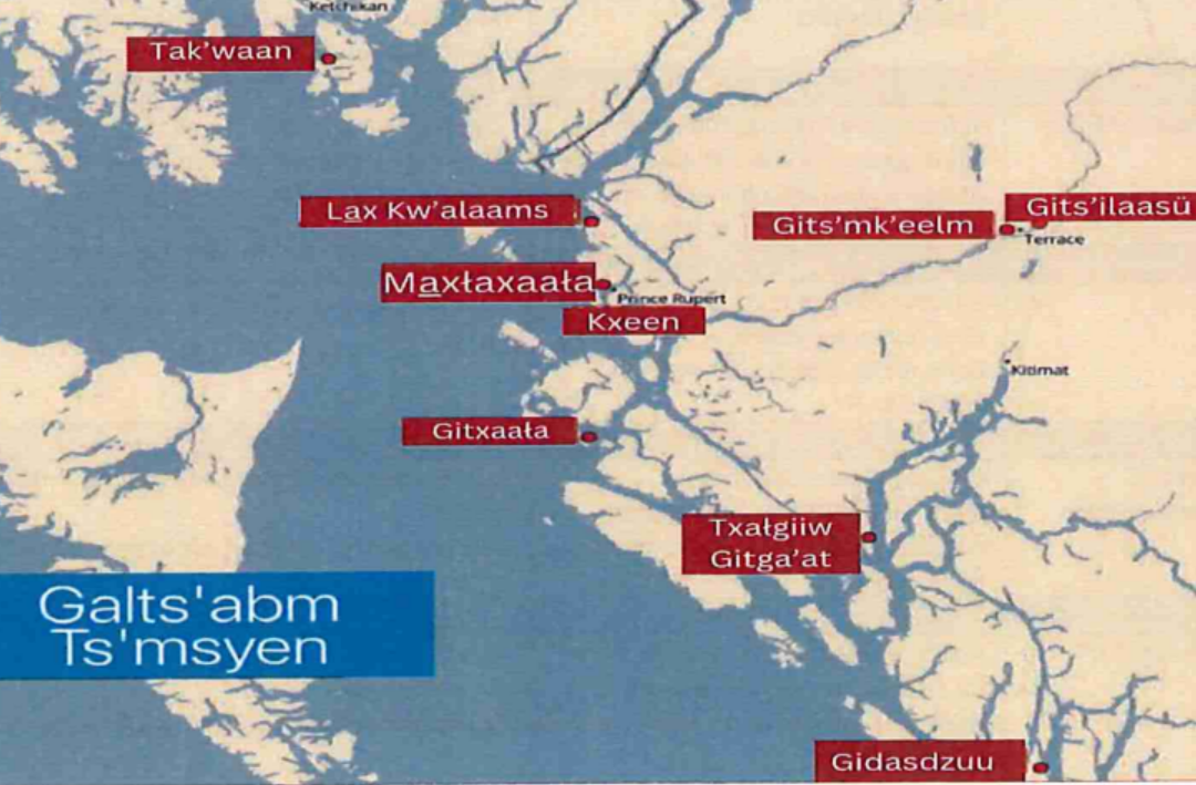 Map of Prince Rupert